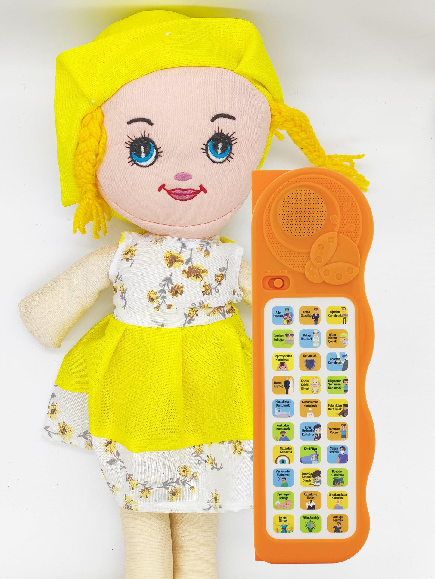 Sesli Dua Öğreten Cihaz Sarı Elif Bebek Hediyeli
