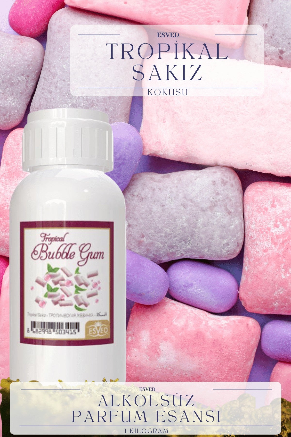 Tropikal Sakız Kokusu Toptan Parfüm Esansı 1 Kilogram