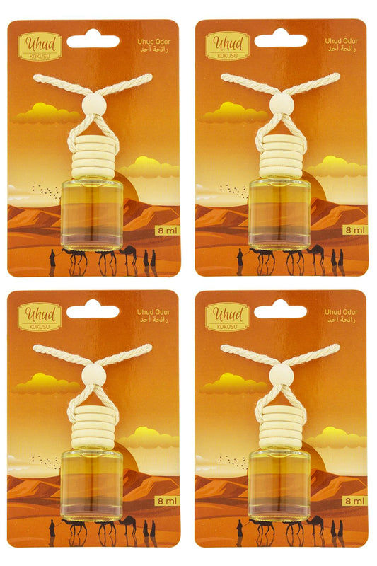 Uhud Kokusu 8 Ml Araba Kokusu Cam Şişe 4 Adet
